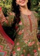 Floral Printed Pant Style Suit For Wedding